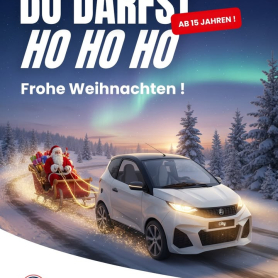 🎅🚗 Dieses Jahr hat der Weihnachtsmann seine Rentiere gegen  den stylischen AIXAM City eingetauscht !